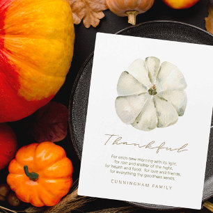 Carte Magnétique Aquarelle Automne Citrouille Thanksgiving Thanksgi