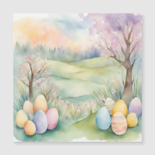 Carte Magnétique Aquarelle Pastel Printemps