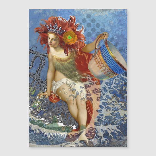 Carte Magnétique Aquarius Mermaid Bleu gothique (Devant)