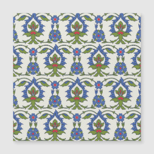 Carte Magnétique Arabe Traditionnel : Carrelage Iznik sans couture.