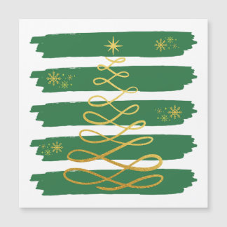 Carte Magnétique Árbol navideño dorado