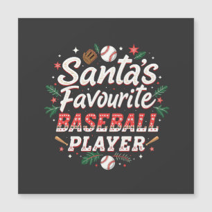 Carte Magnétique Arbre de Noël du joueur de baseball préféré du Pèr