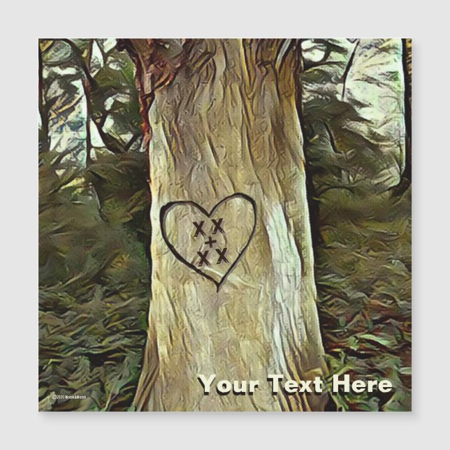 Carte Magnétique Arbre des amoureux (Devant)