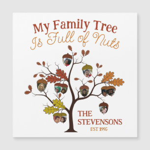 Carte Magnétique Arbre généalogique de famille de photos d'automne