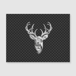 Carte Magnétique Argent Deer Buck sur l'impression en fibre de carb