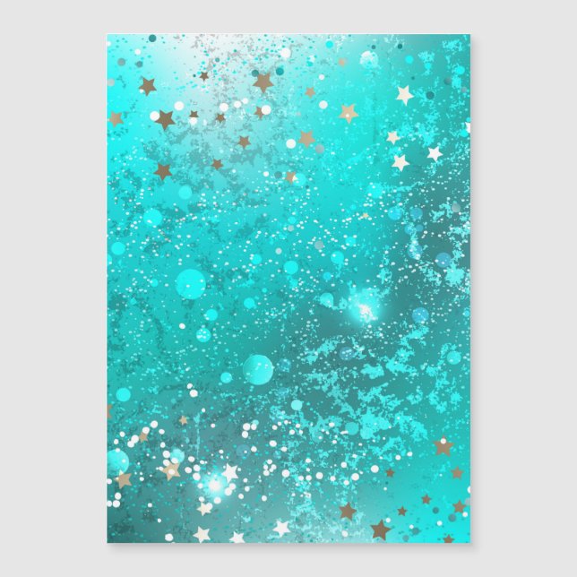 Carte Magnétique Arrière - plan à huile Turquoise de la menthe (Devant)