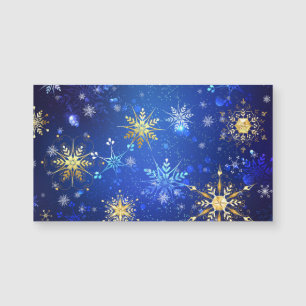 Carte Magnétique Arrière - plan Bleu XMAS avec des flocons de neige