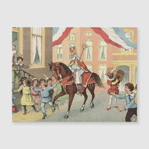 Carte Magnétique Arrivée de Sinterklaas Dutch St. Nick St. Nicholas