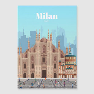 Carte Magnétique Art de voyage Voyage à Milan Italie