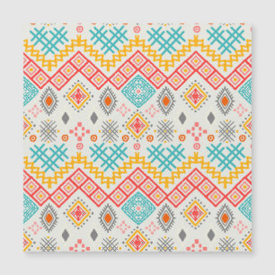 Carte Magnétique Art tribal : imprimé géométrique boho.