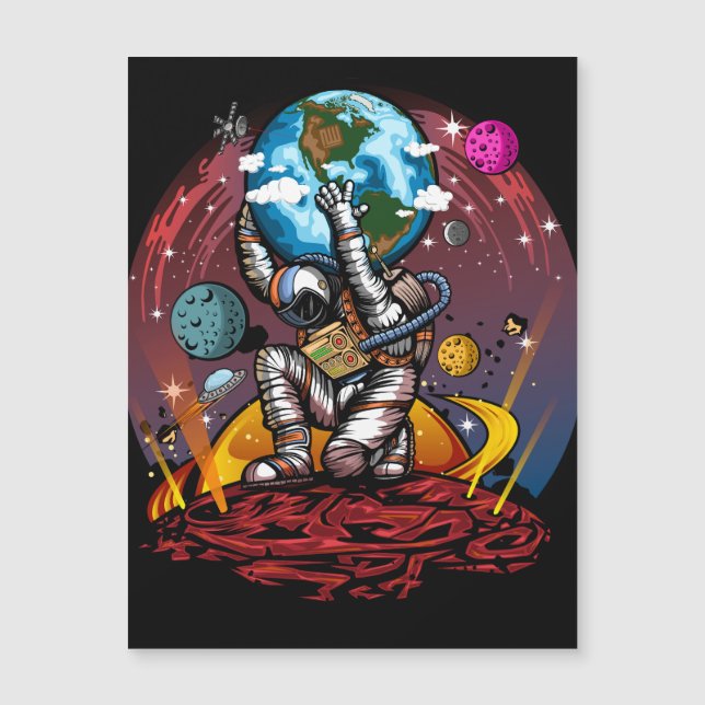 Carte Magnétique Atlas Space Man (Devant)