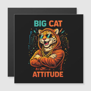 Carte Magnétique Attitude de gros chat
