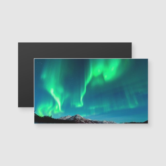 Carte magnétique Aurora Borealis (Devant / Derrière)