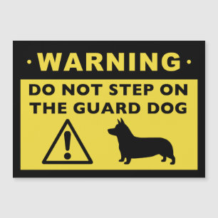 Carte Magnétique Avertissement de chien de garde de Pembroke Welsh 