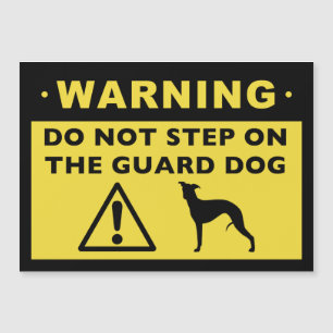 Carte Magnétique Avertissement de chien de garde d'hippet amusant
