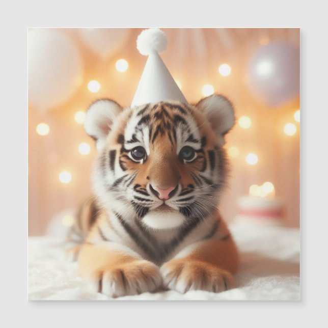 Carte Magnétique Baby Reveal Baby Tiger (Devant)