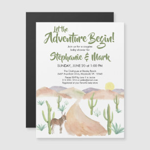 Carte Magnétique Baby shower d'aventure South West Desert Invitatio