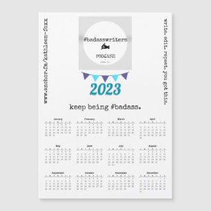 Carte Magnétique #badass 2023 calendrier magnétique