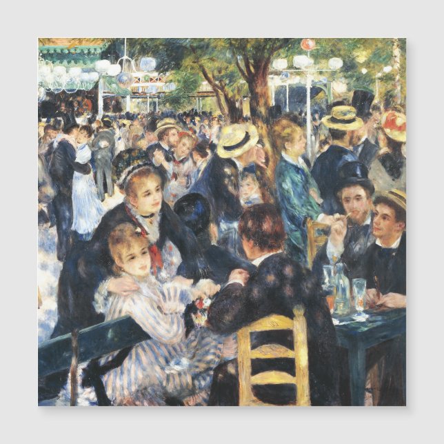 Carte Magnétique Bal au Moulin de la Galette Party Renoir (Devant)
