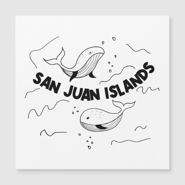 Carte Magnétique Baleines des îles San Juan (Devant)