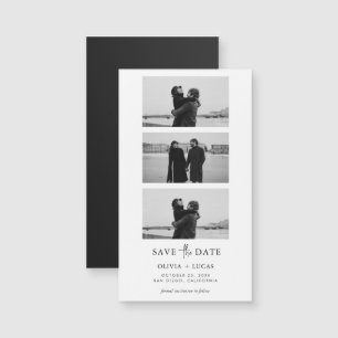 Carte Magnétique Bande de photo moderne magnétique mariage save the