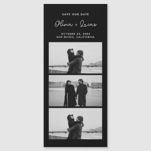 Carte Magnétique Bande de photos de scénario romantique Mariage mag