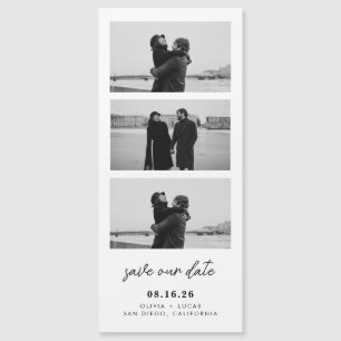 Carte Magnétique Bande Photo Chic Mariage Magnétique Enregistrer La