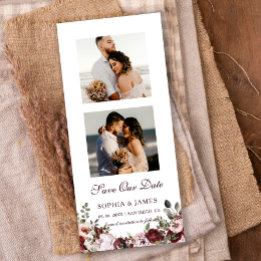 Carte Magnétique Bande Photo Florale Mariage Magnétique Enregistrer