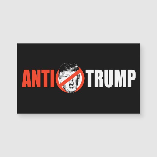 Carte Magnétique BANNIÈRE d'ANTI-TRUMP - blanc - - .png (Devant)