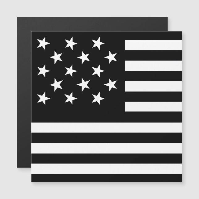 Carte Magnétique Bannière noire épangée par l'étoile drapeau améric (Devant / Derrière)