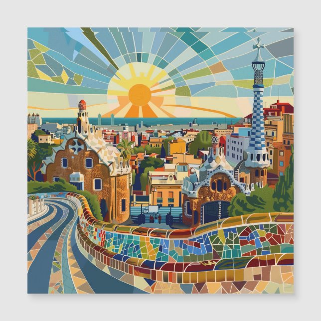 Carte Magnétique Barcelona Souvenir Imán (Devant)