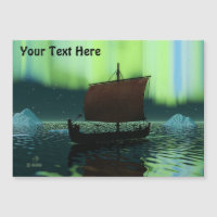 Bateau Viking Sous Lumière Du Nord