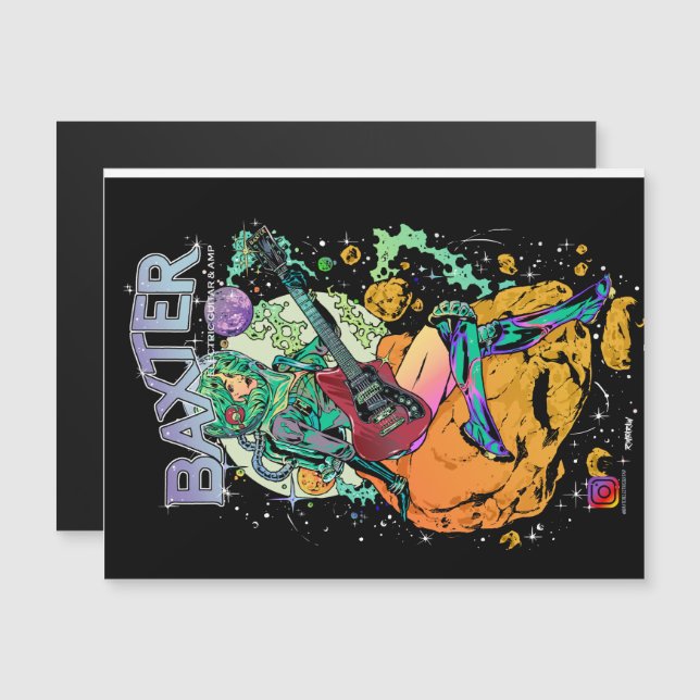 Carte magnétique Baxter Cosmonaut (Devant / Derrière)