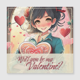 Carte Magnétique Be My Valentine in Manga Style 31470