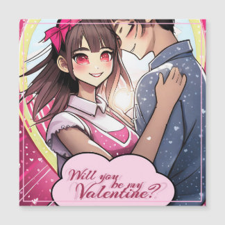 Carte Magnétique Be My Valentine in Manga Style 58477