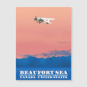 Carte Magnétique Beaufort Sea Canada affiche de voyage aux États-Un