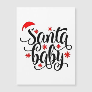 Carte Magnétique Bébé du Père Noël Annonce de Grossesse Noël Père N