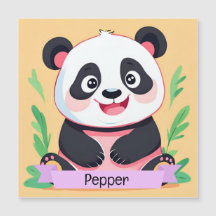 Bébé mignon Panda Nom personnalisé