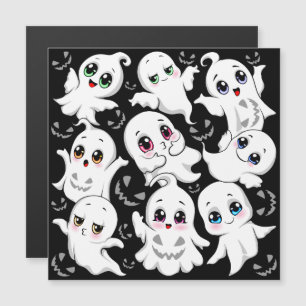 Carte Magnétique Bébés Fantômes Humeur d'Halloween Effrayante Migno