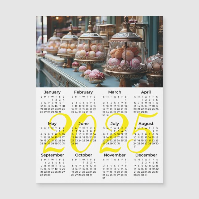 Carte Magnétique Belle confiserie. 2025 (Devant)