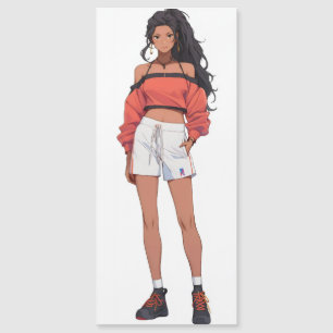 Carte Magnétique Belle fille Sport Anime