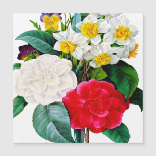 Carte Magnétique Belles fleurs vintage