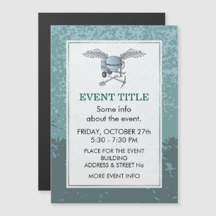 Carte Magnétique Béton bleu-gris