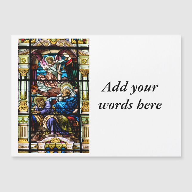 Carte Magnétique Birth of Jesus Stained Glass Window (Devant)