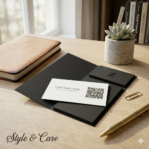 Carte magnétique blanche classique avec QR personn