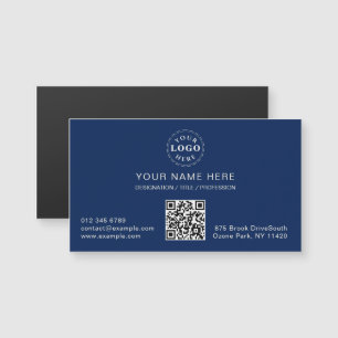 Carte Magnétique Bleue Marine avec vos information