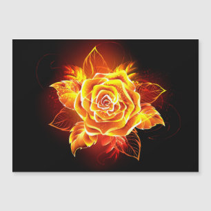 Carte Magnétique Blooming Fire Rose