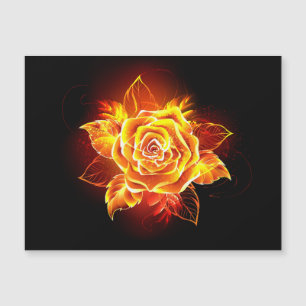 Carte Magnétique Blooming Fire Rose