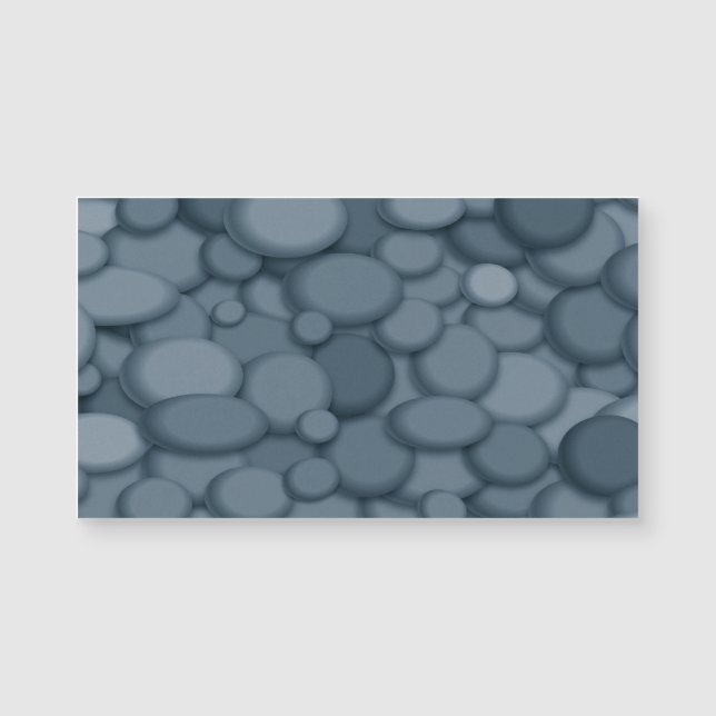 Carte Magnétique Blue River Rock Pebles Art (Devant)