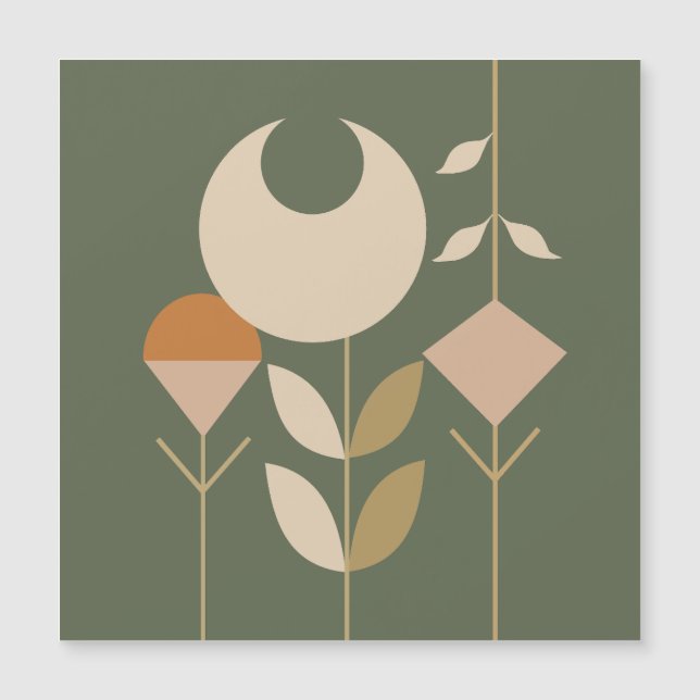 Carte Magnétique Boho Abstrait Lily (Devant)